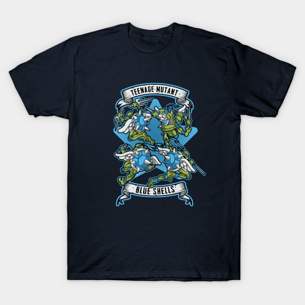 Teenage Mutant Blue Shells T-Shirt by LetterQ